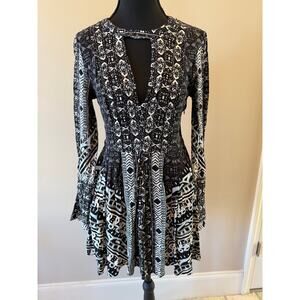 Free People Tegan Border Print Midi Dress